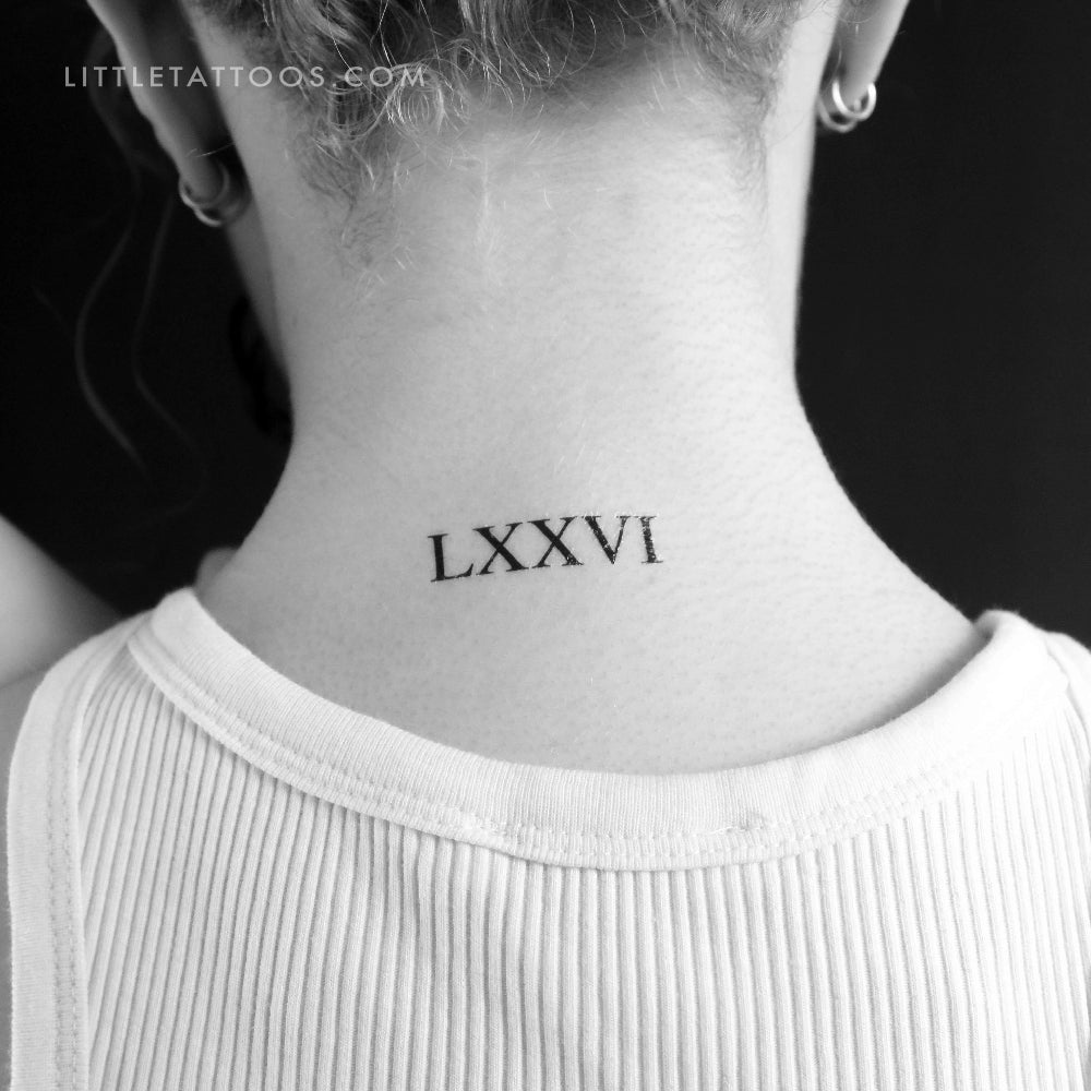 Roman Numerals Tattoo on Back: Bold & Meaningful