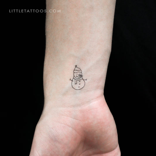 Tatuaje temporal de muñeco de nieve - Juego de 3