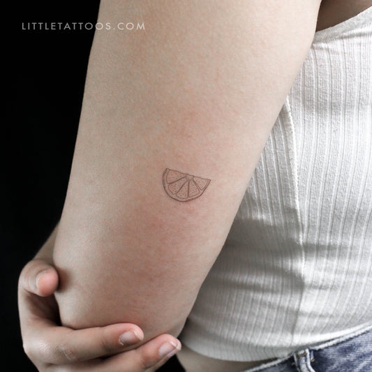 Tatuaje temporal de rodaja de limón (juego de 3)
