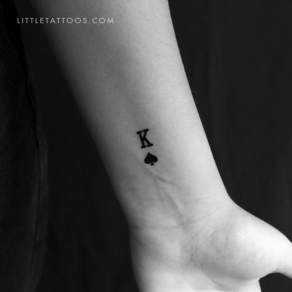 Small King Of Spades Temporary Tattoo Set of – Little Tattoos
