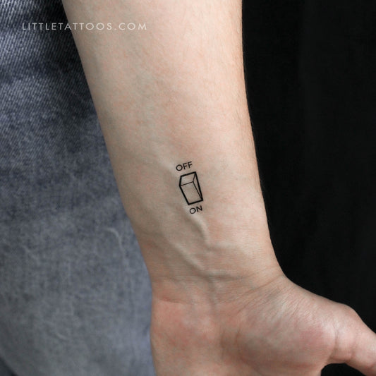 Tatuaje temporal minimalista de interruptor - Juego de 3