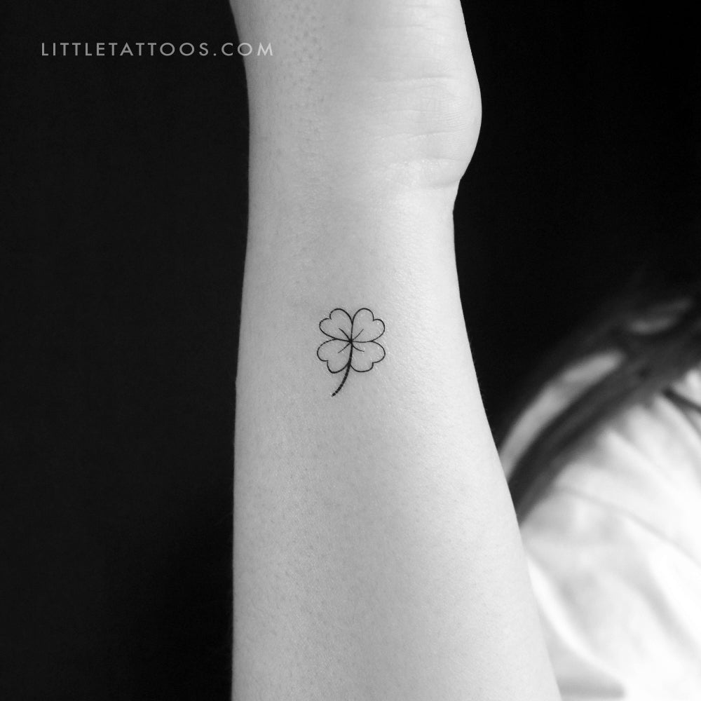 Small Black Four Leaf Clover Tattoo Meaning