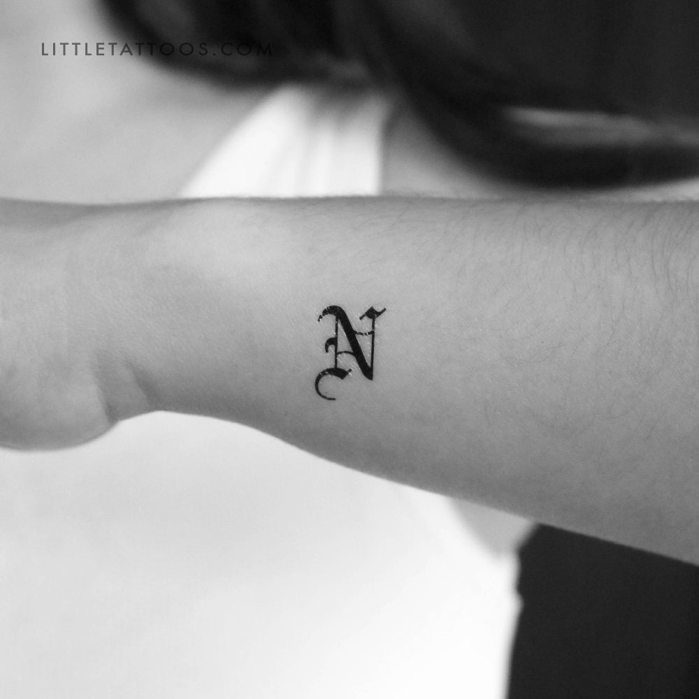 Tattoos with the Letter A in Gothic Style