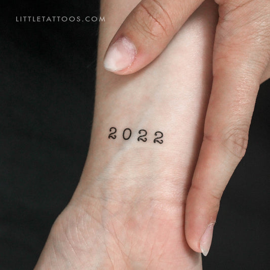 Tatuaje temporal del año de nacimiento 2022 (juego de 3)