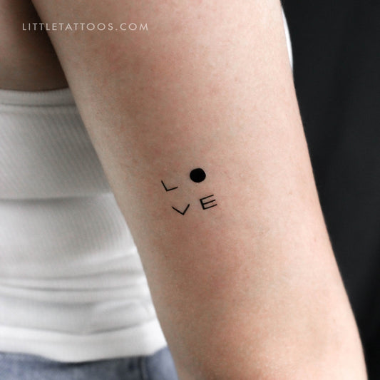 Tatuaje temporal de amor abstracto - Juego de 3