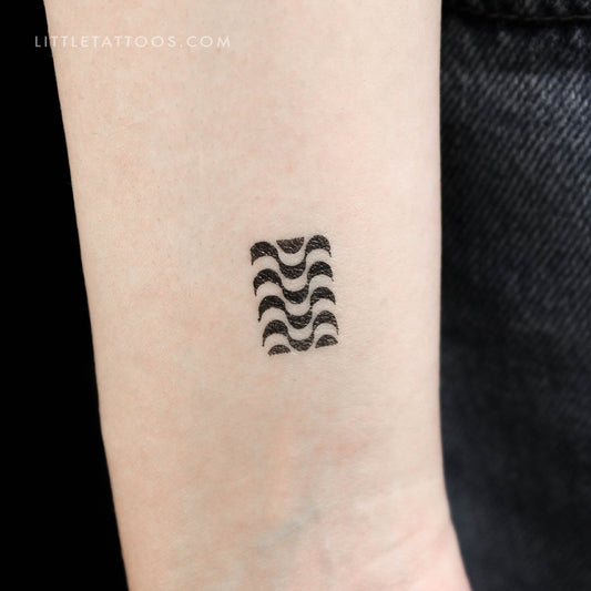 Tatuaje temporal pequeño con diseño de playa de Ipanema (juego de 3)