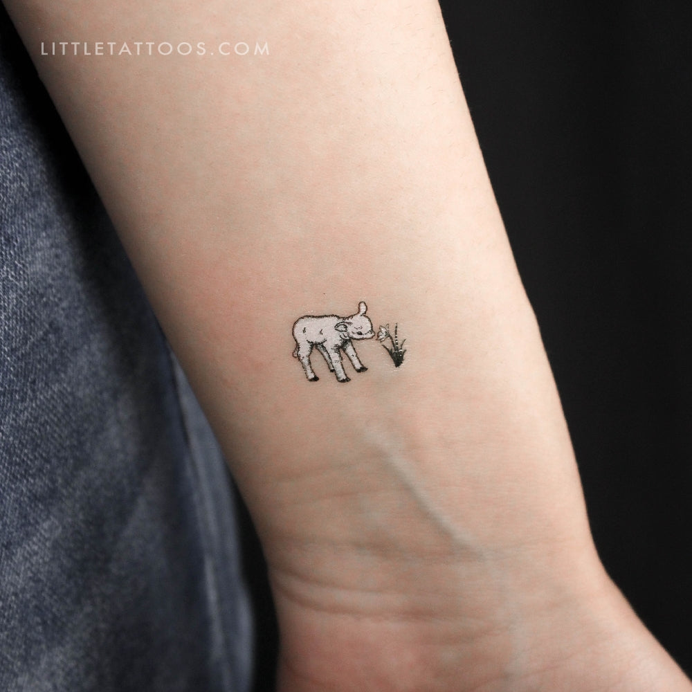 Lamb Temporary Tattoo - Set of 3, image size:1000x1000