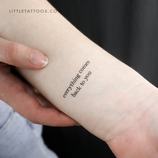 Tatuaje temporal "Todo vuelve a ti" - Juego de 3