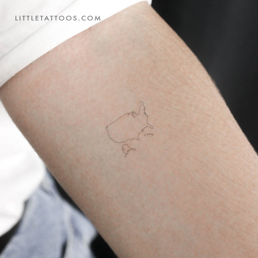 Tatuaje temporal del mapa de Estados Unidos (juego de 3)