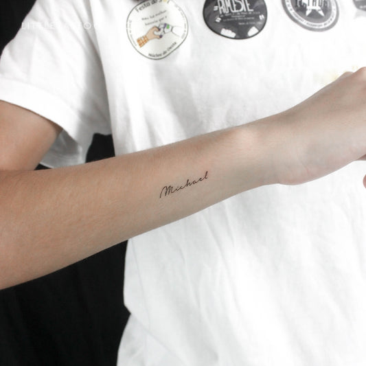 Michael Temporary Tattoo - Set of 3