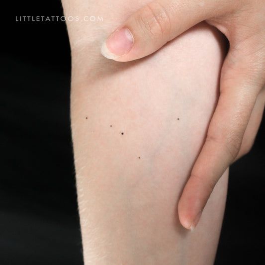 Tatuaje temporal minimalista de la constelación de Cáncer (juego de 3)
