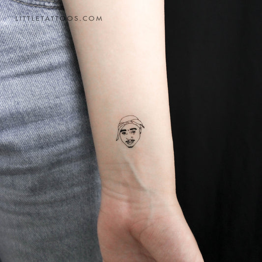 Tatuaje temporal de Tupac - Juego de 3