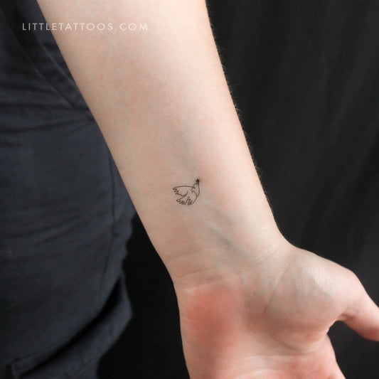 Tatuaje temporal de una pequeña paloma de la paz (juego de 3)