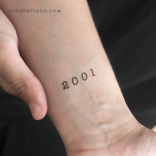 Tatuaje temporal del año de nacimiento 2001 (juego de 3)