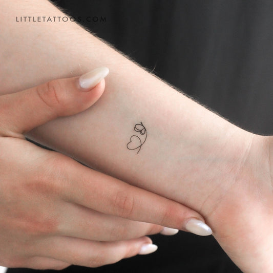 Tatuaje temporal de mariposa en forma de corazón (juego de 3)