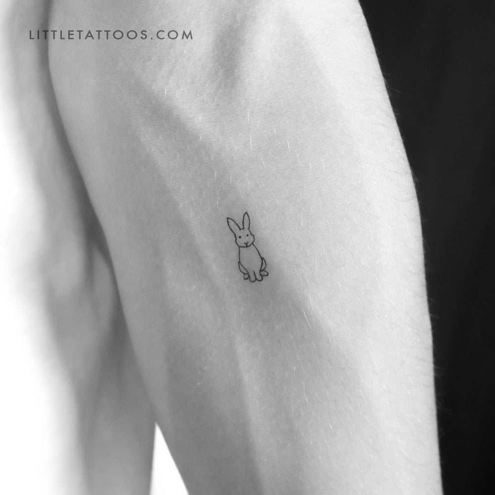 Sitted Rabbit Temporary Tattoo - Set of 3 – Little Tattoos