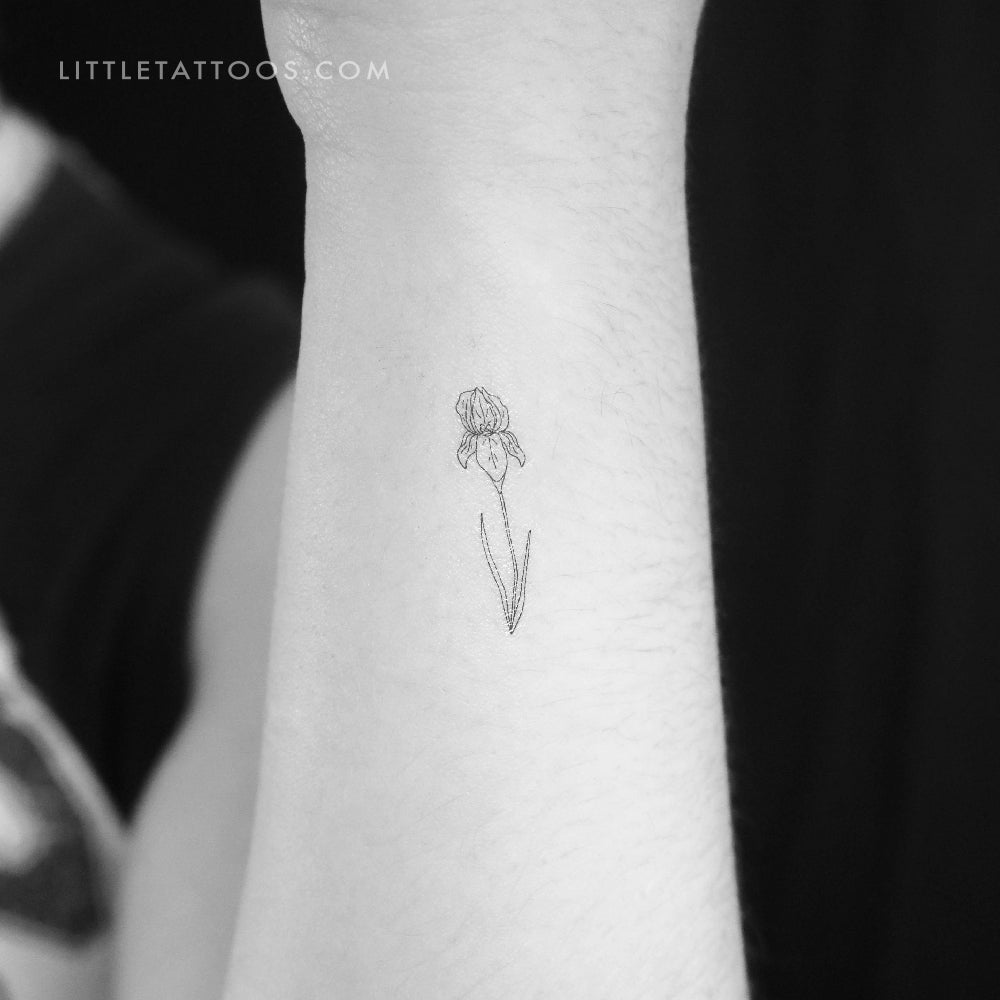 Black & White Iris Tattoo Ideas