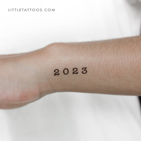 Tatuaje temporal del año de nacimiento 2023 (juego de 3)