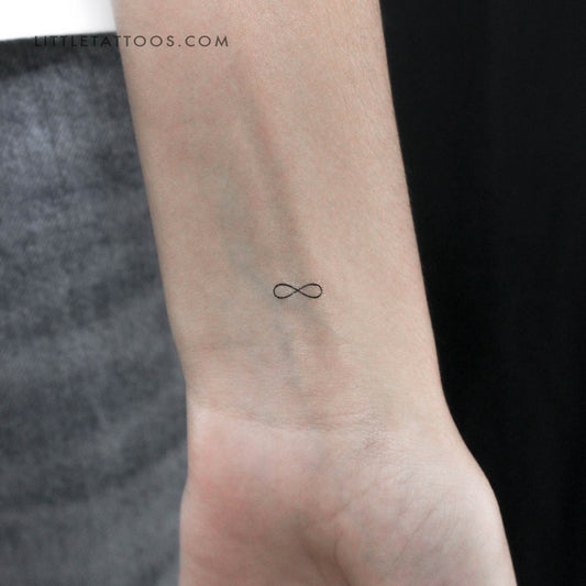 Tatuaje temporal pequeño del símbolo del infinito (juego de 3)