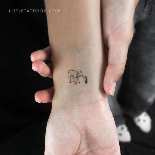 Tatuaje temporal de corderito - Juego de 3