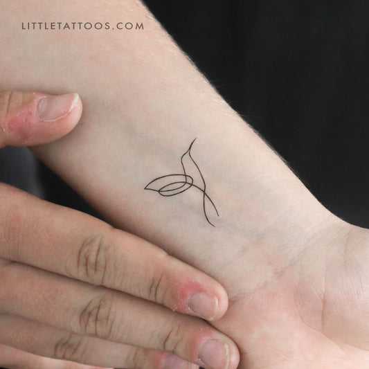 Tatuaje temporal de colibrí de línea continua (juego de 3)