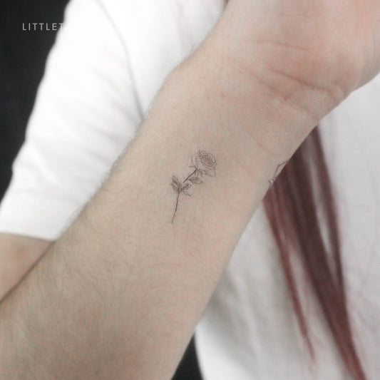 Tatuaje temporal "Small Rose" de 1991.ink - Juego de 3