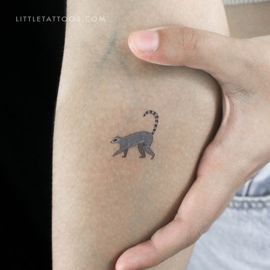 Tatuaje temporal de lémur - Juego de 3