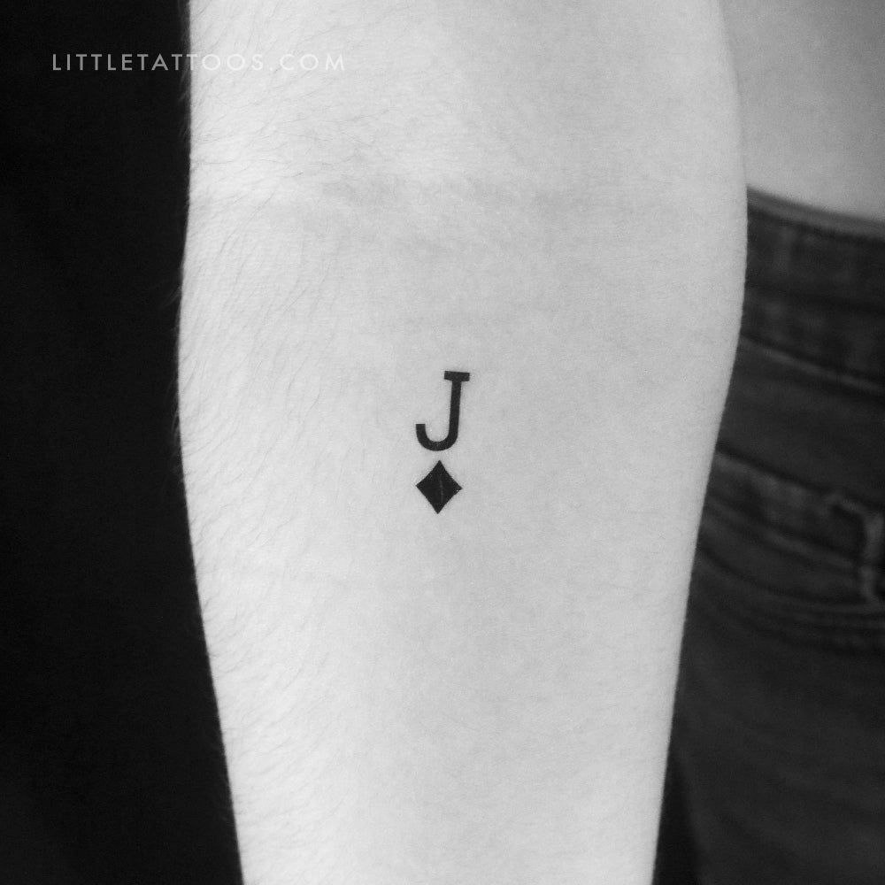 Black Jack Of Diamonds Temporary Tattoo - Set of 3 – Temporary