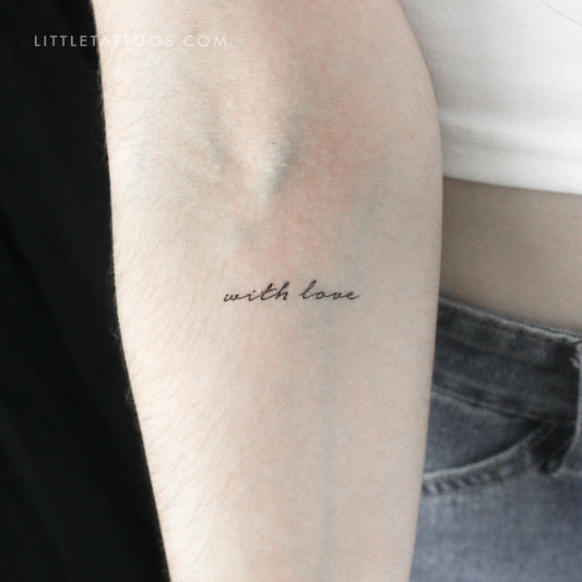 Tatuaje temporal "Con amor" - Juego de 3