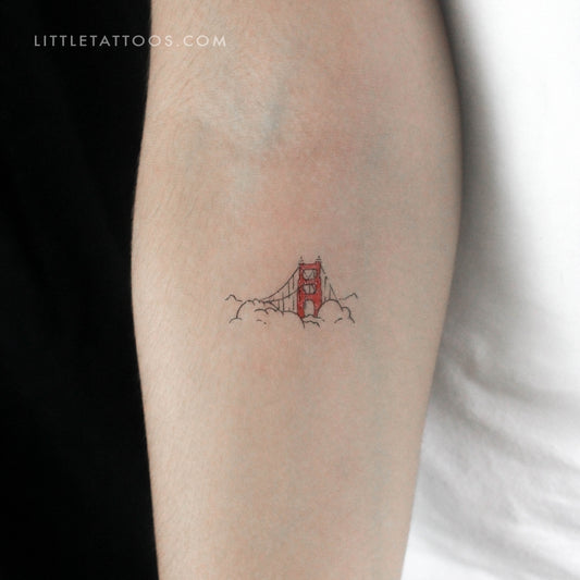Tatuaje temporal de Golden Gate - Juego de 3