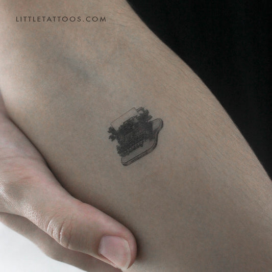 Tatuaje temporal de máquina de escribir - Juego de 3