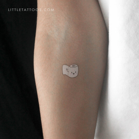 Toilet Paper Temporary Tattoo - Set of 3