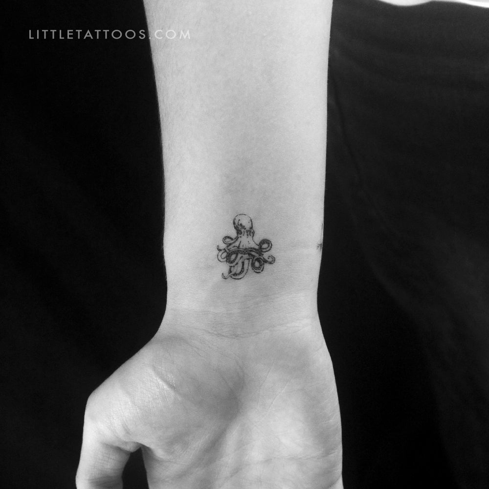 Small Octopus Temporary Tattoo - Set of 3 – Little Tattoos, image size:1000x1000