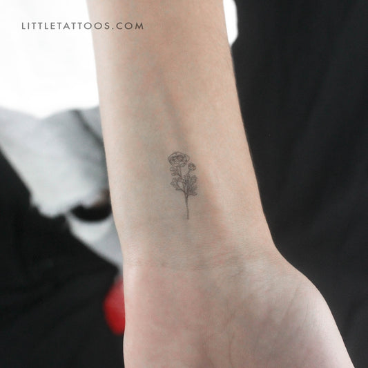 Small Buttercup Temporary Tattoo - Set of 3
