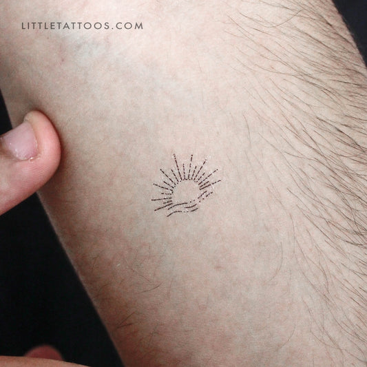Boho Sunset Temporary Tattoo - Set of 3