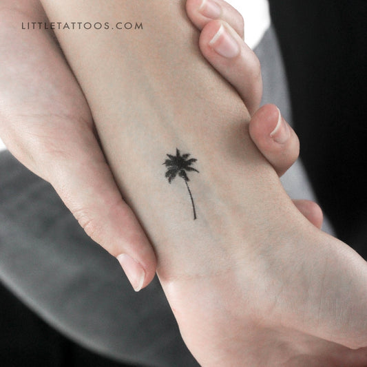 Small Palm Tree Temporary Tattoo - Set of 3