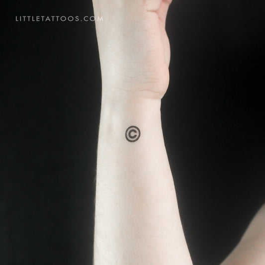 Tatuaje temporal del símbolo de copyright - Juego de 3