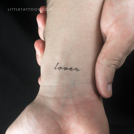 'Lover' Temporary Tattoo - Set of 3