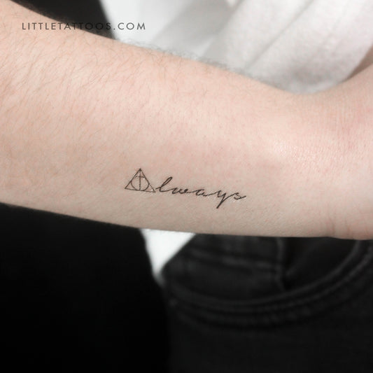 Tatuaje temporal Always + Deathly Hallows - Juego de 3