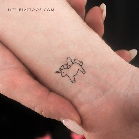 Minimalist Unicorn Temporary Tattoo - Set of 3