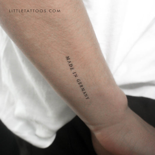 Tatuaje temporal "Hecho en Alemania" - Juego de 3