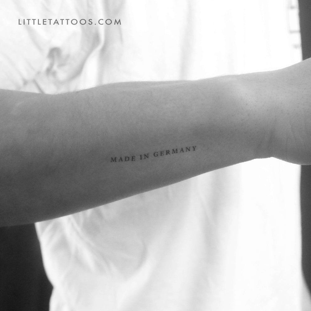 Made In Germany Temporary Tattoo - Set of 3, image size:1000x1000