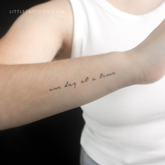 One Day At A Time Temporary Tattoo - Set of 3