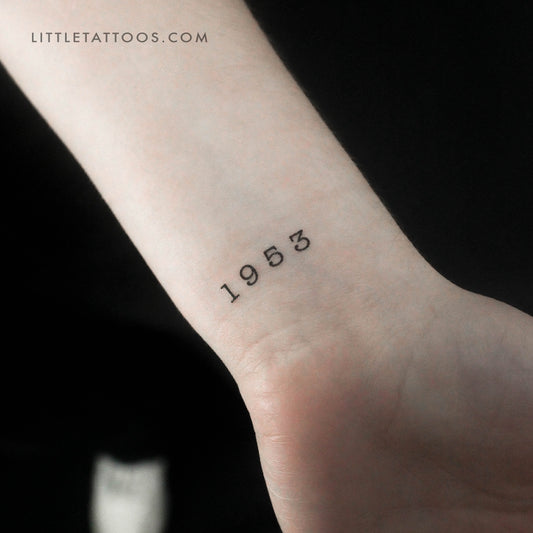 Tatuaje temporal del año de nacimiento 1953 (juego de 3)