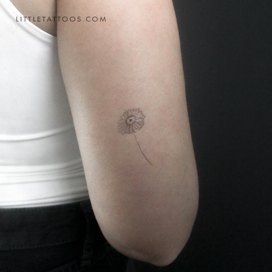 Fine Line Daisy Temporary Tattoo - Set of 3