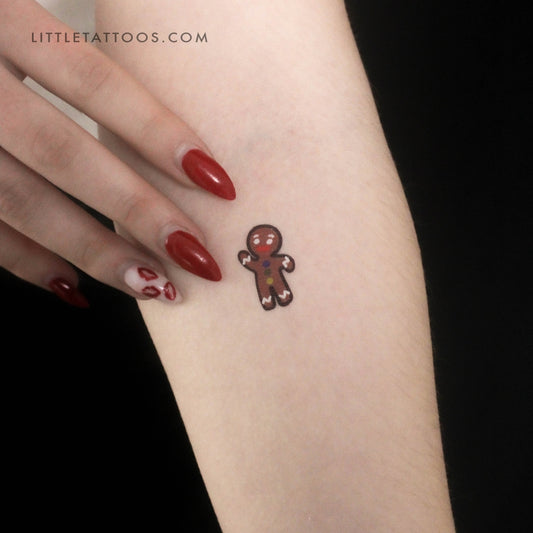 Tatuaje temporal de pan de jengibre - Juego de 3
