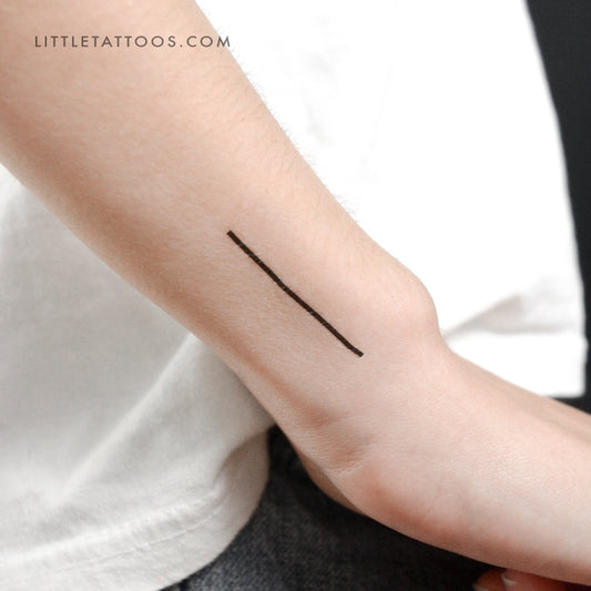 34mm Line Temporary Tattoo - Set of 3
