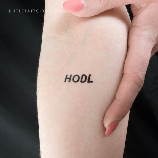 Tatuaje temporal HODL - Juego de 3