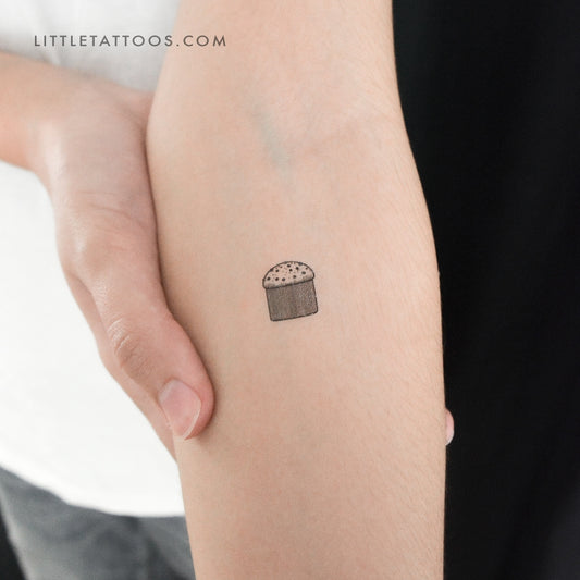 Tatuaje temporal pequeño de panettone (juego de 3)
