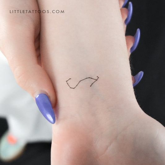 Tatuaje temporal pequeño de la constelación de Escorpio (juego de 3)